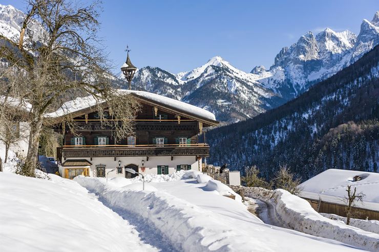 Bergkhof Kaisertal Ebbs Winteransicht