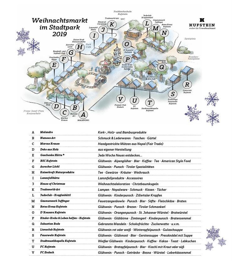 Weihnachtsmarkt im Stadtpark Kufstein